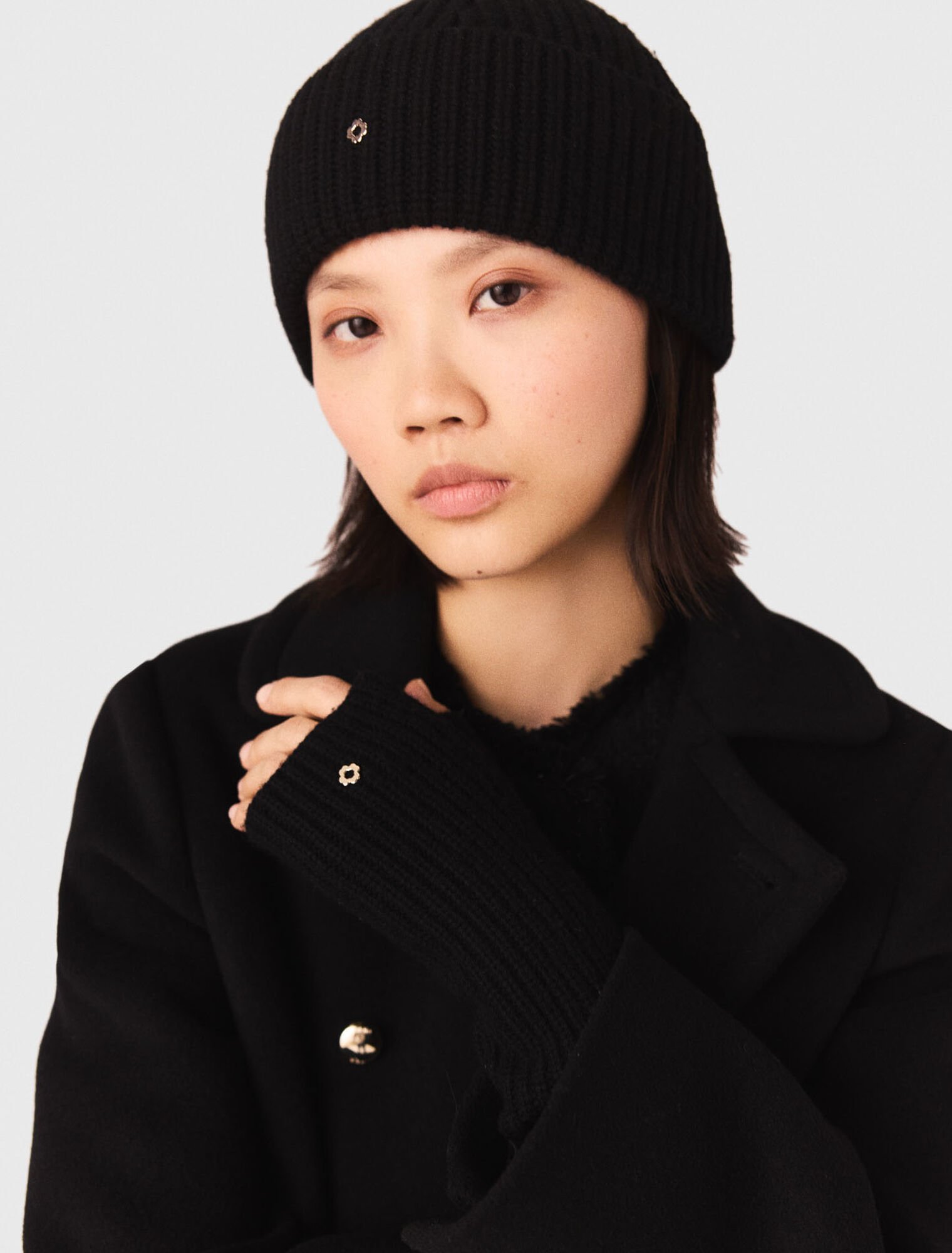 Wool and cashmere mittens