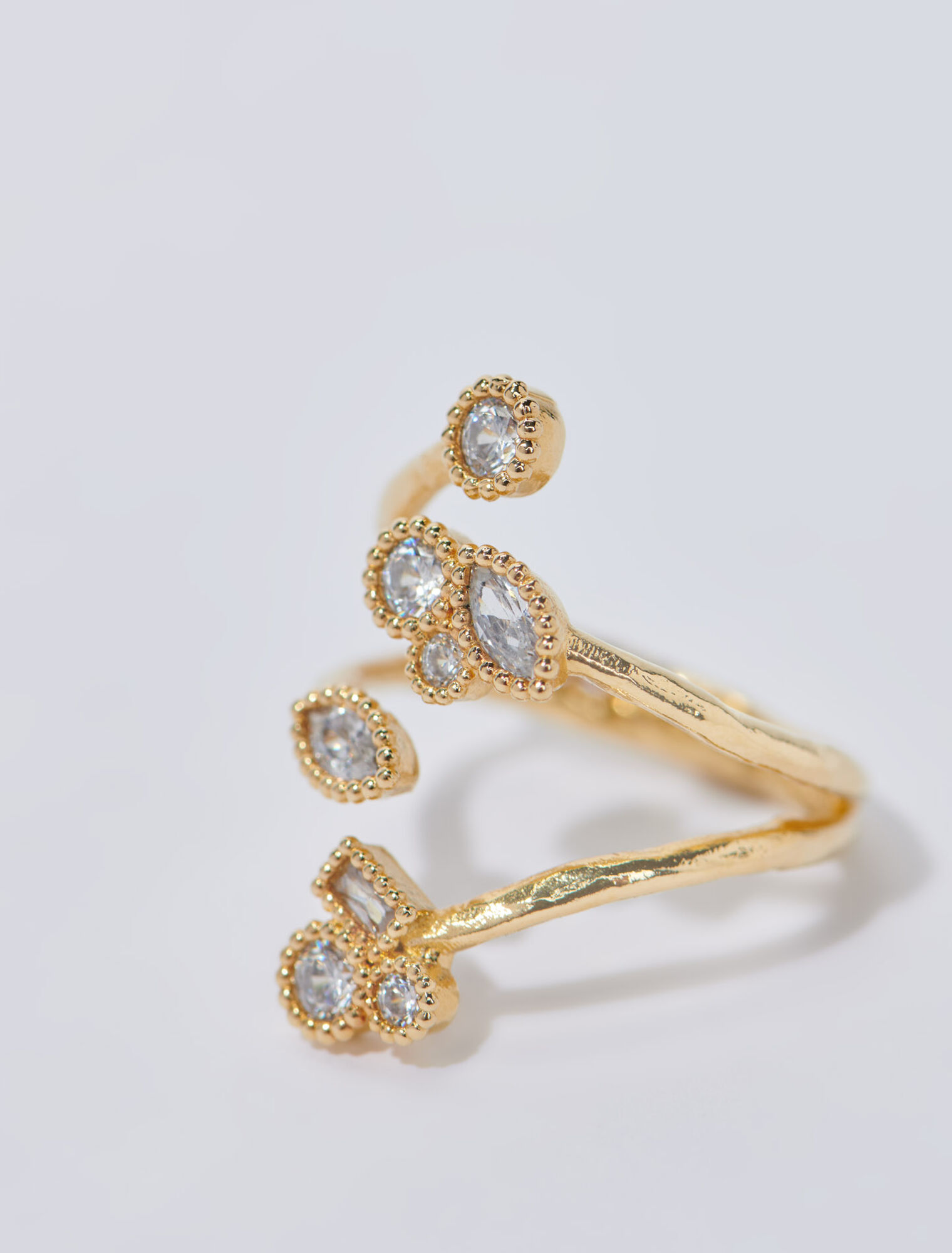 Rhinestone-embellished ring