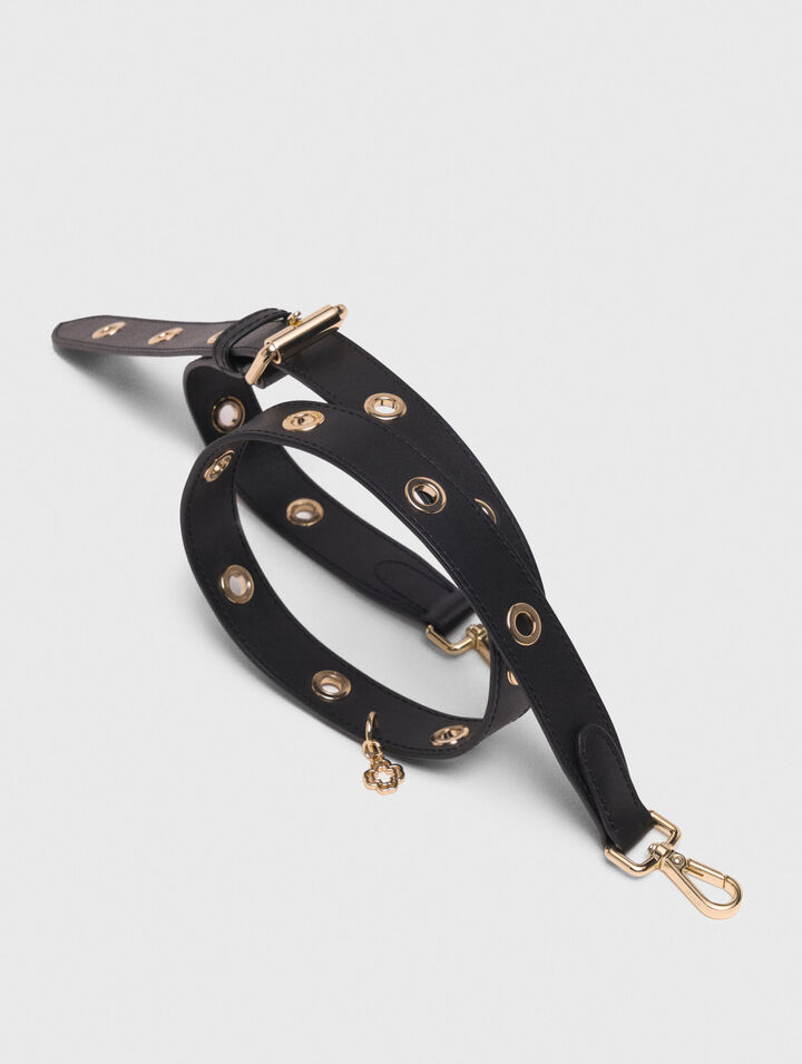 Leather strap with eyelets
