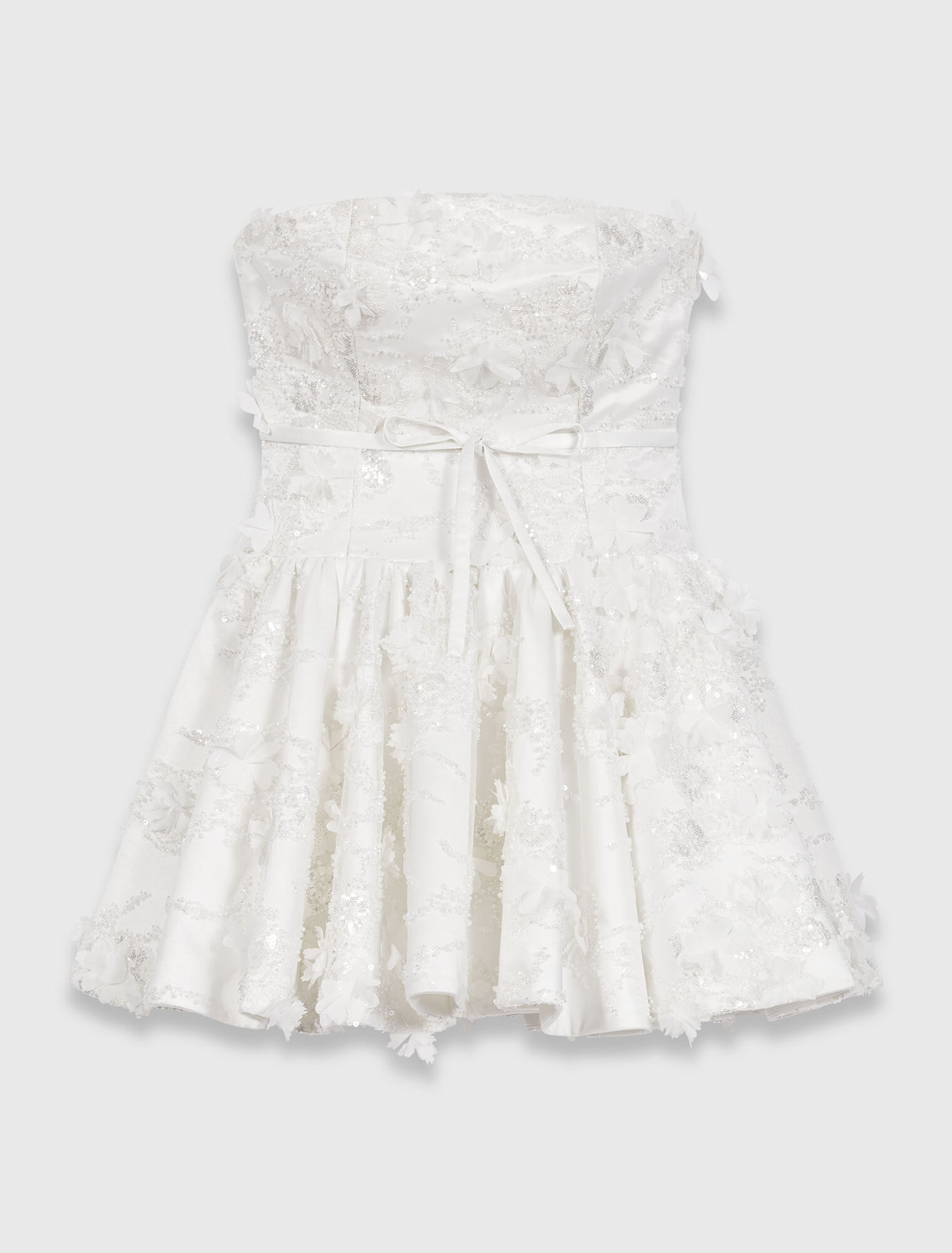 Short embroidered bustier dress