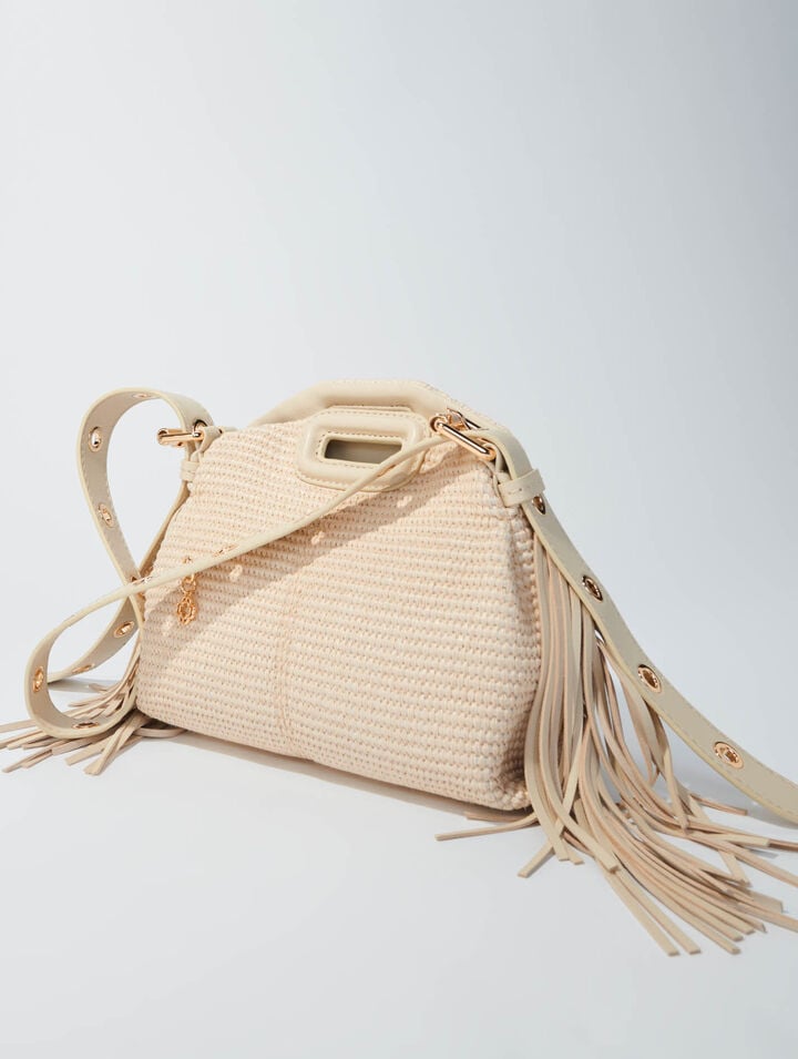 Raffia effect Miss M Mini bag