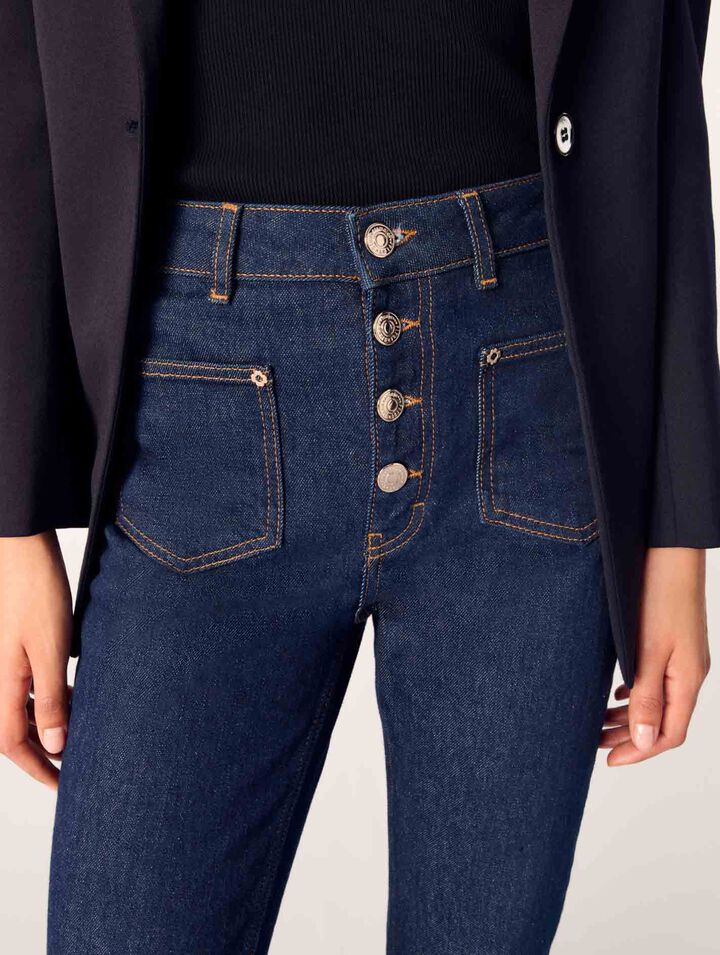 Denim jeans with pockets