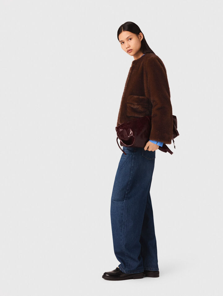 Short faux fur coat