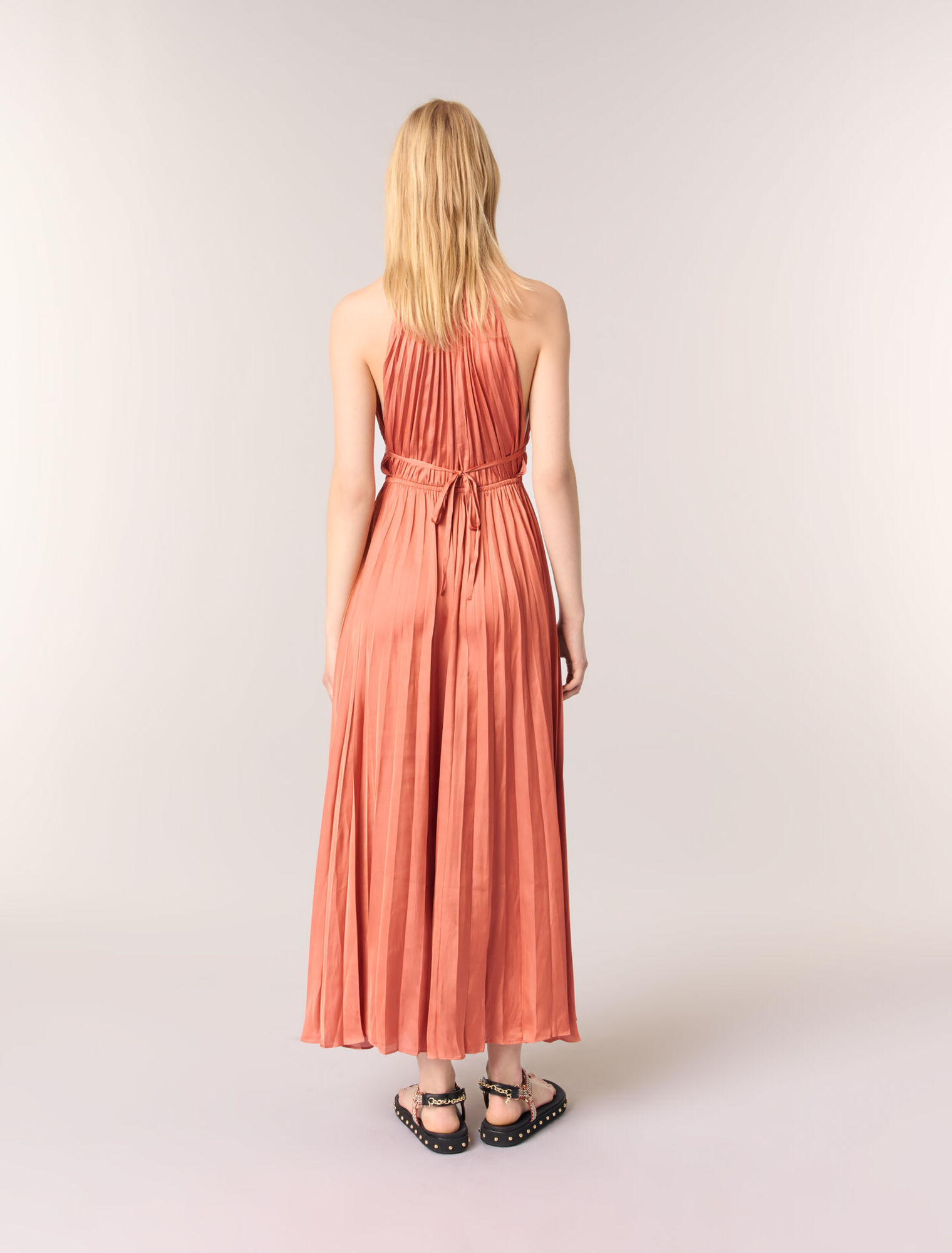 Pleated maxi dress