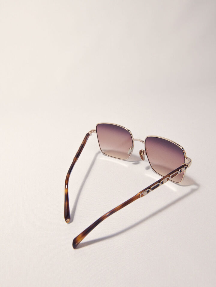Metal mix rectangular glasses