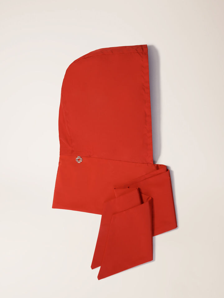 Shop Maje Retractable Scarf Hood In Red