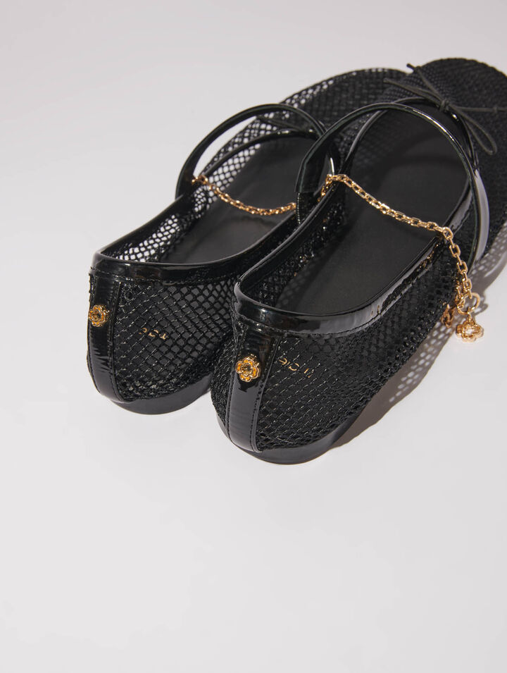 Mesh ballet flats
