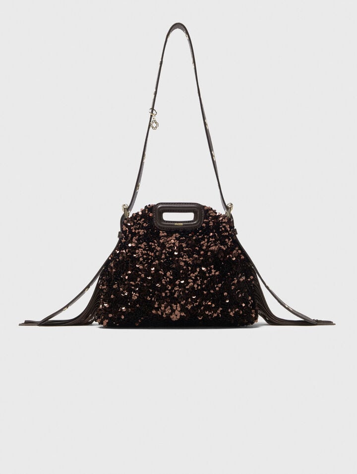 Sequinned Miss M mini bag