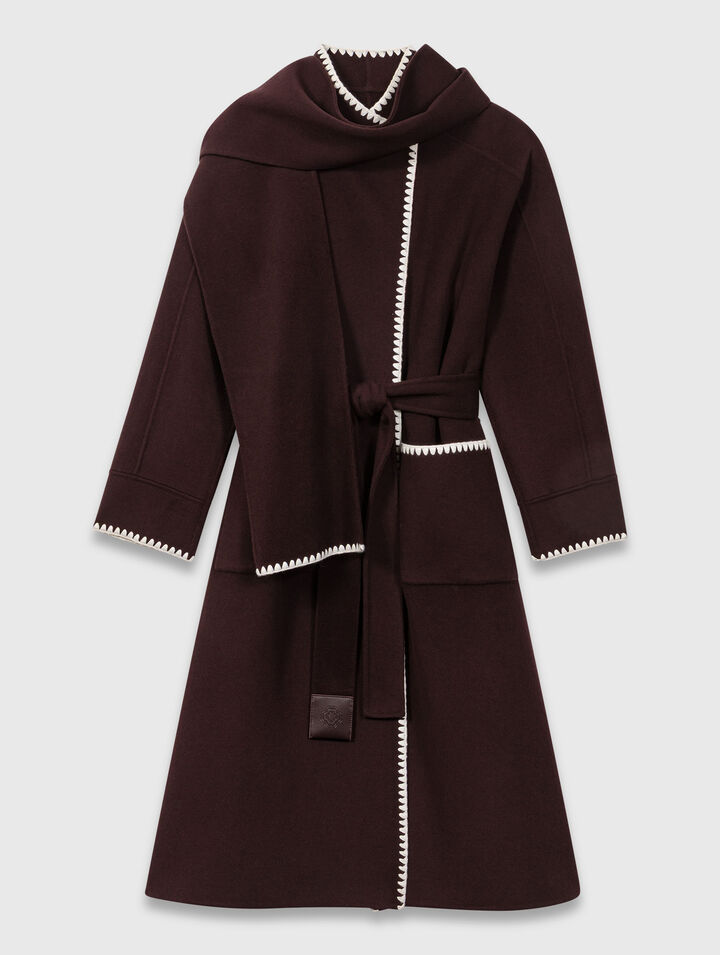 Embroidered double-faced coat