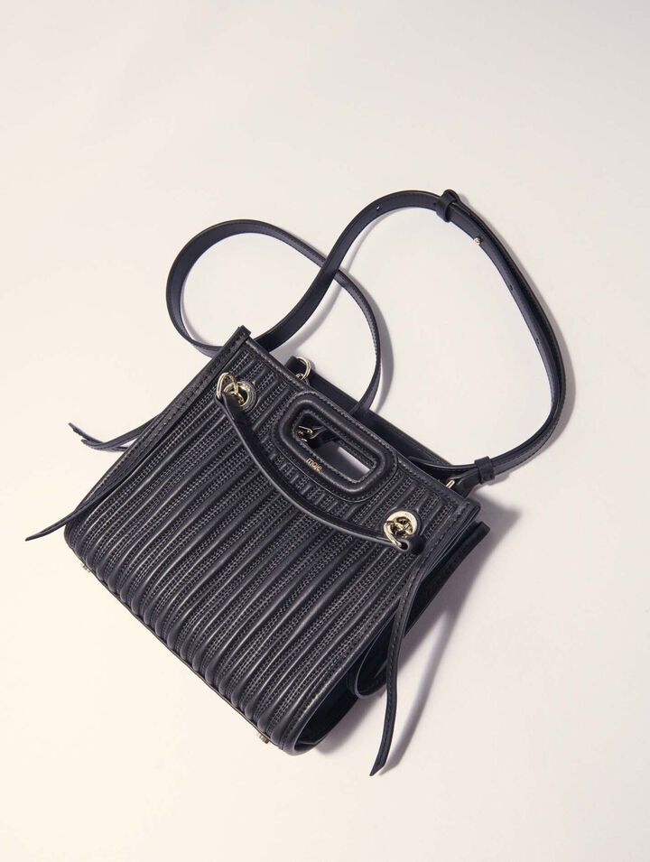 Mini quilted leather tote bag