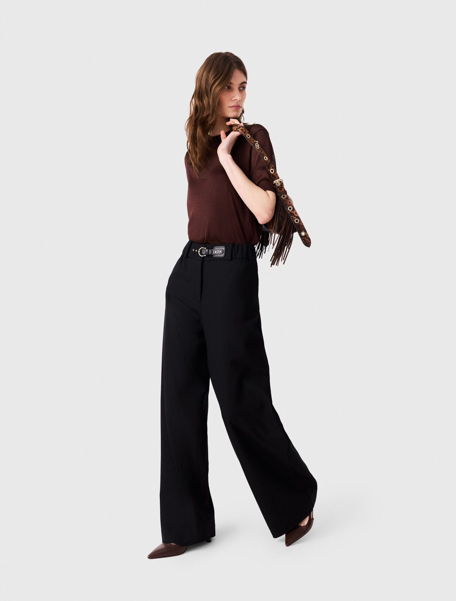 Wide-leg suit trousers