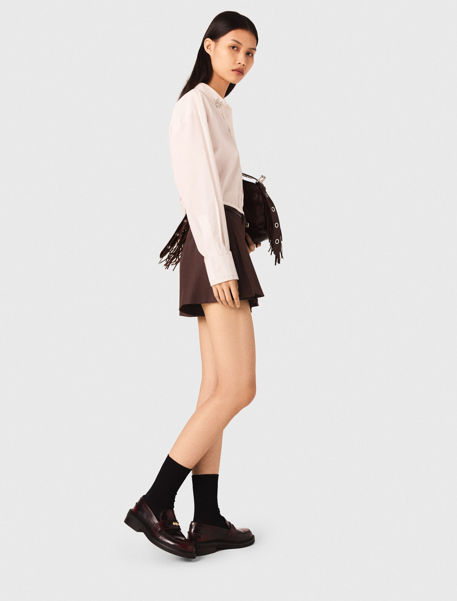 Pleated skort