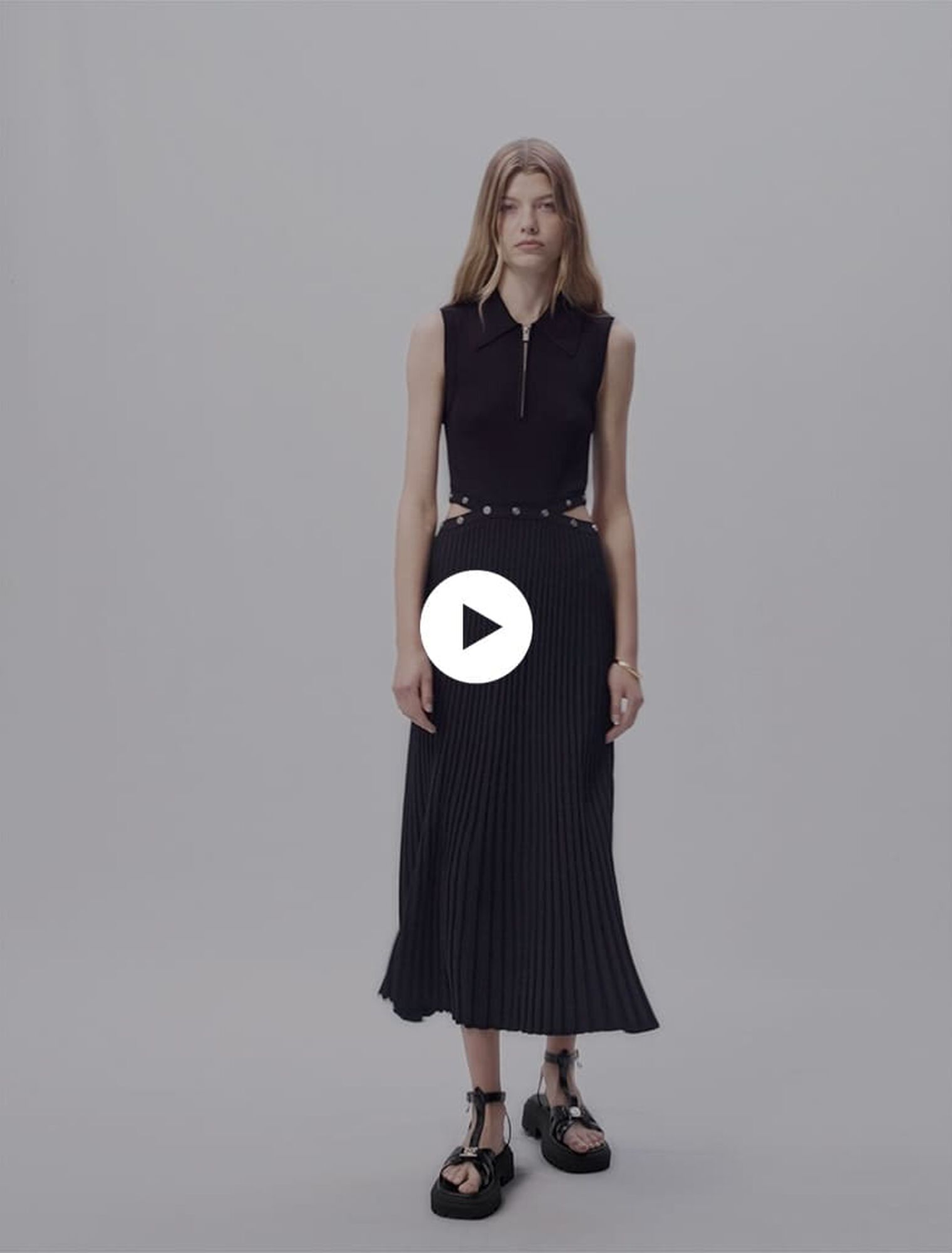 Rib knit maxi dress