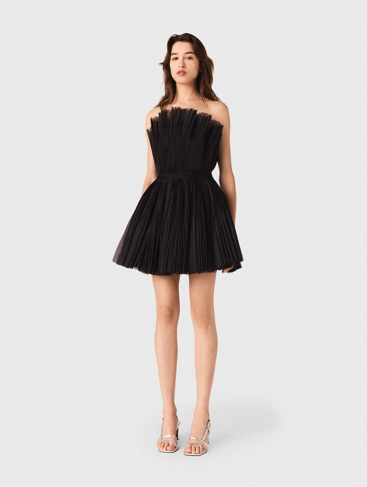 Tulle and organza bustier dress