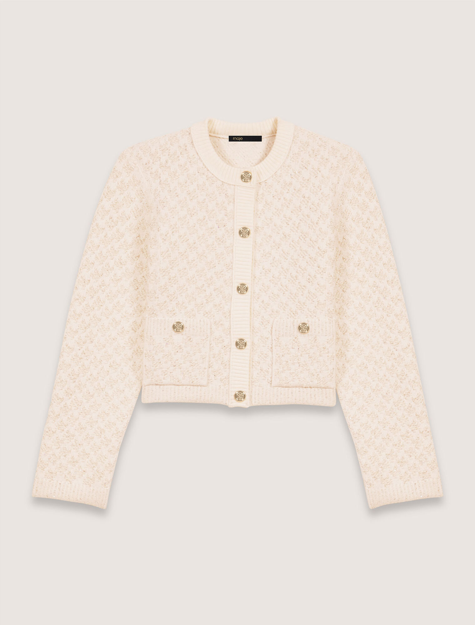 Short tweed-effect cardigan