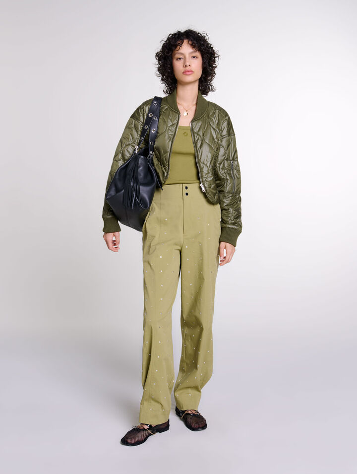 Studded baggy trousers