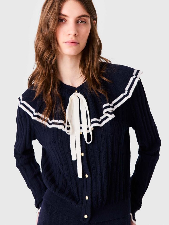 Layered cape cardigan