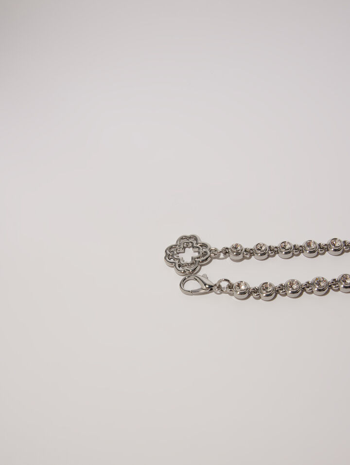 Chain and rhinestone belt