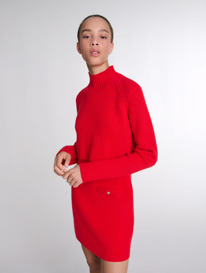 Knit 2-in-1 short dress