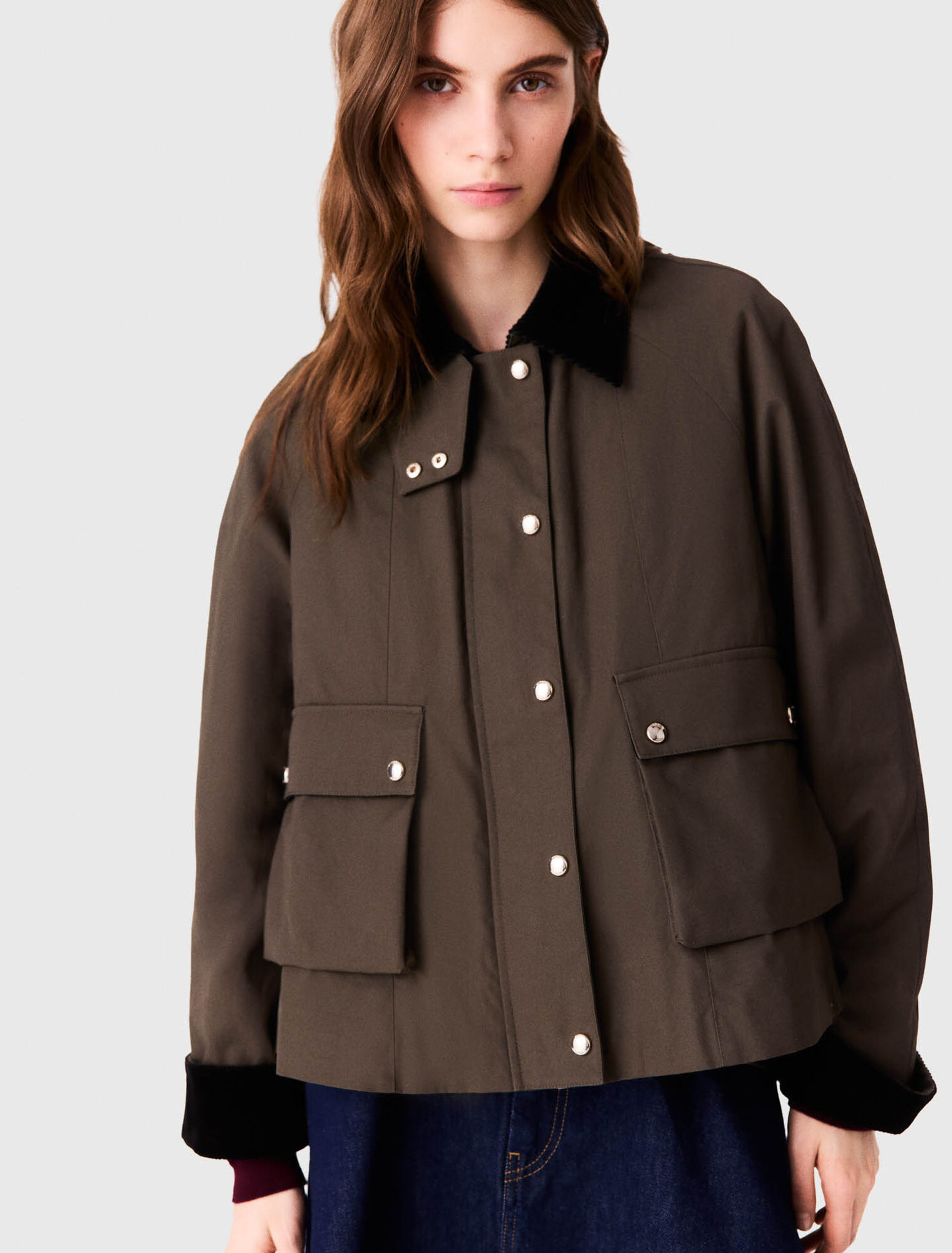 Cotton trapeze jacket