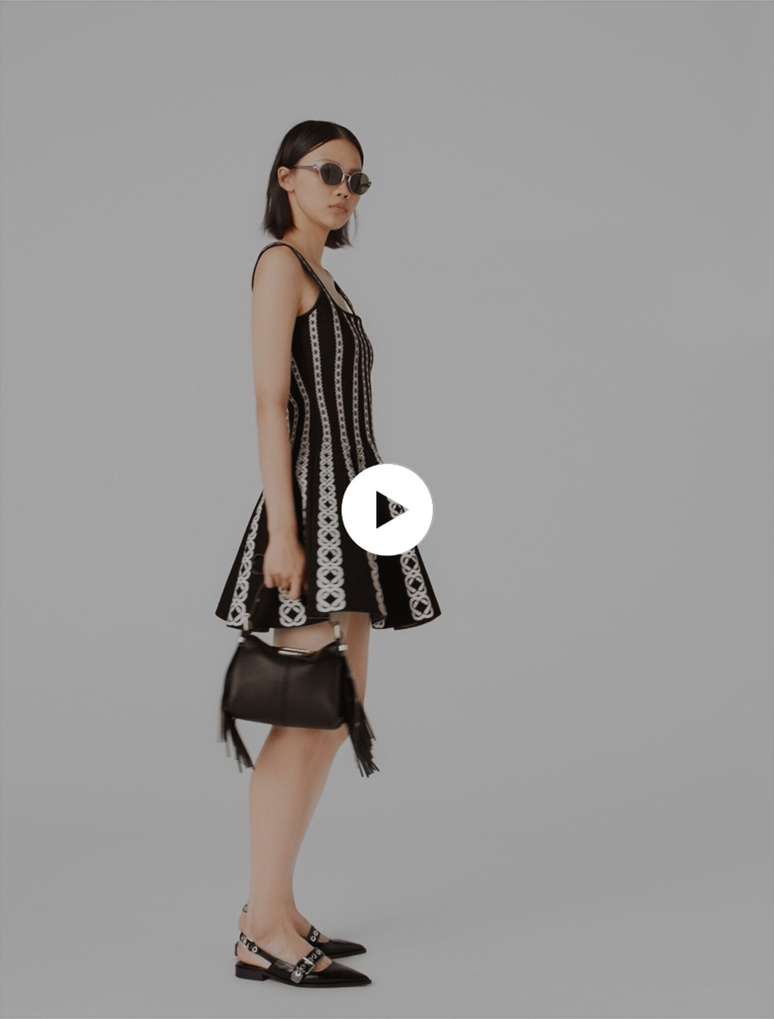 Short jacquard knit dress