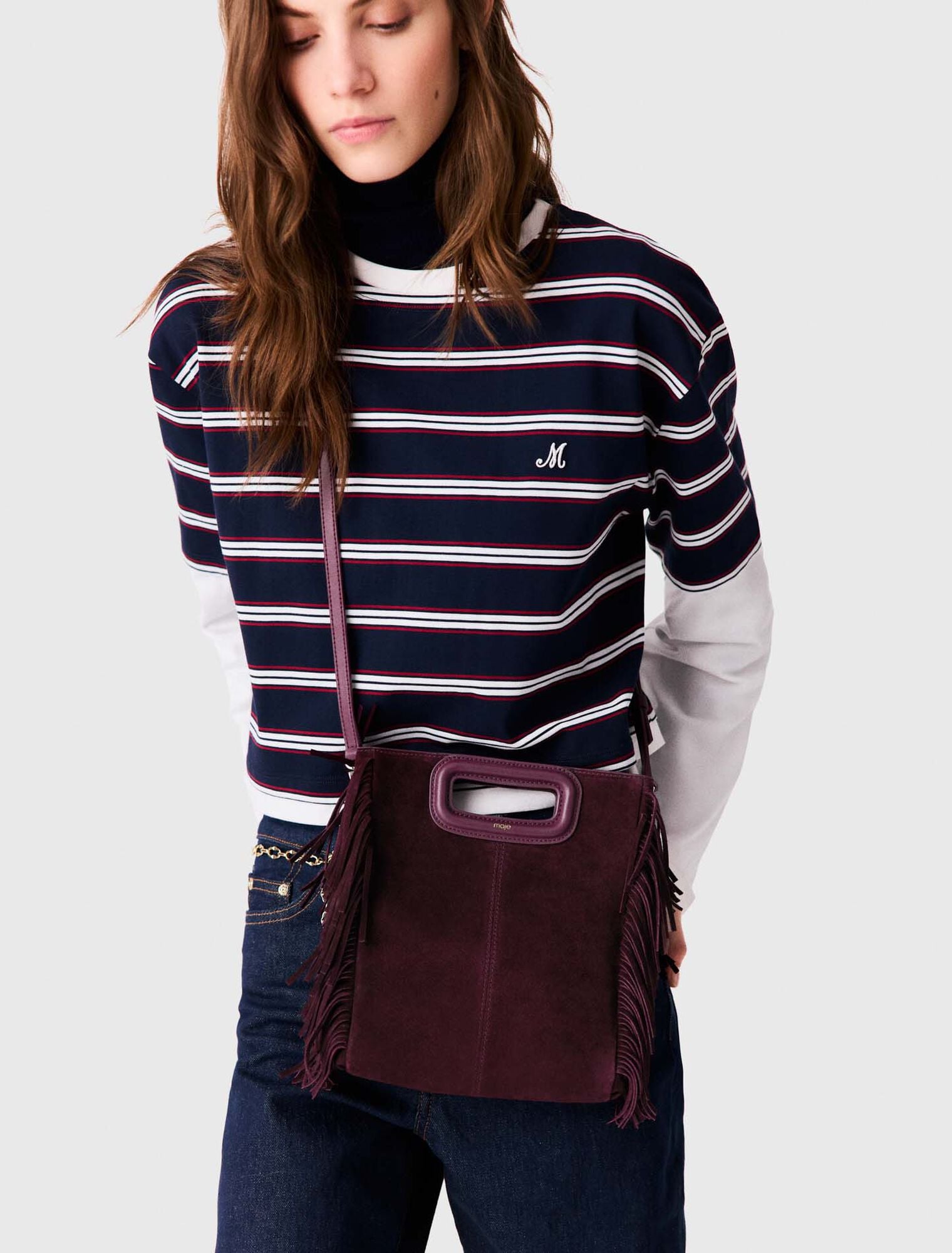 Suede M bag