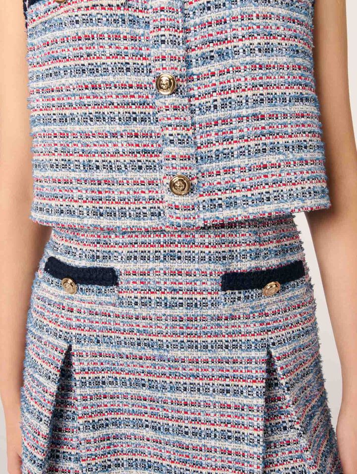 Tweed 2-in-1 short dress 