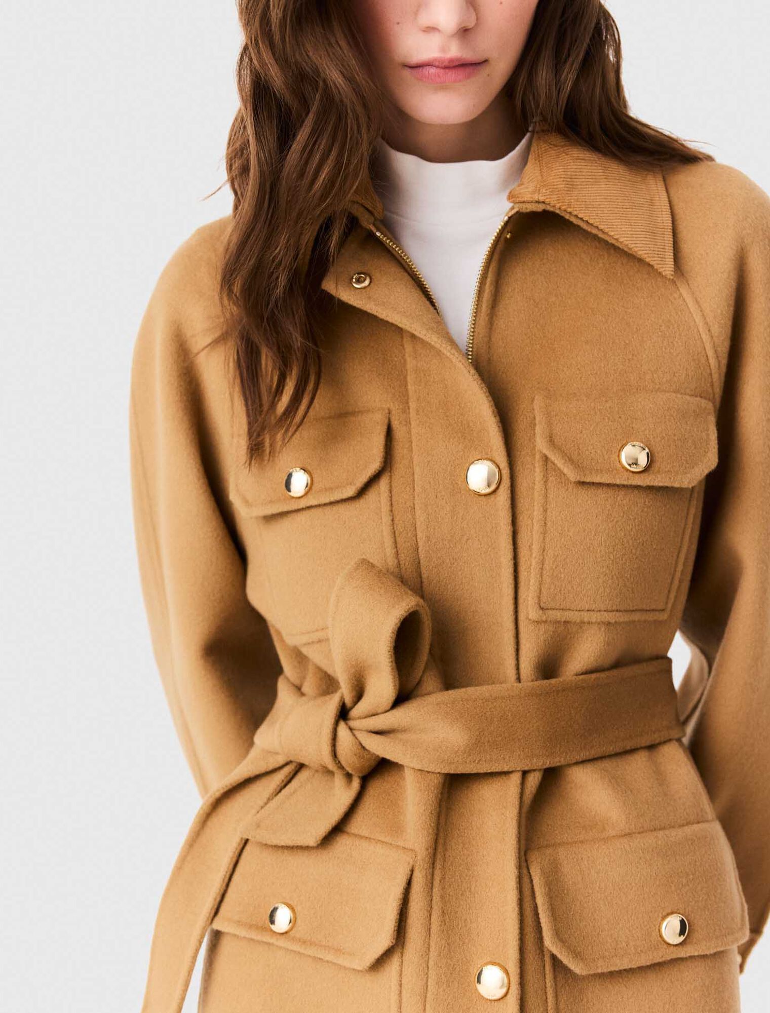 Mid-length wool coat