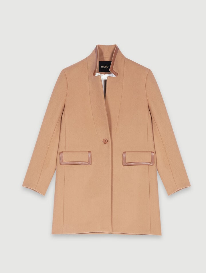 Structured mid-length coat