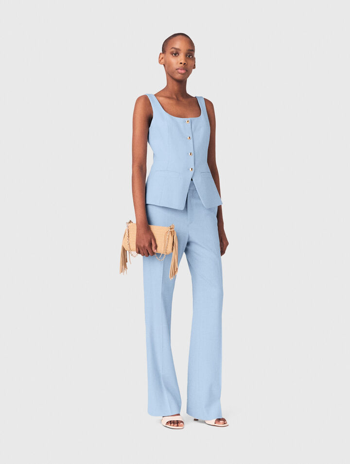 Suit trousers with pleats