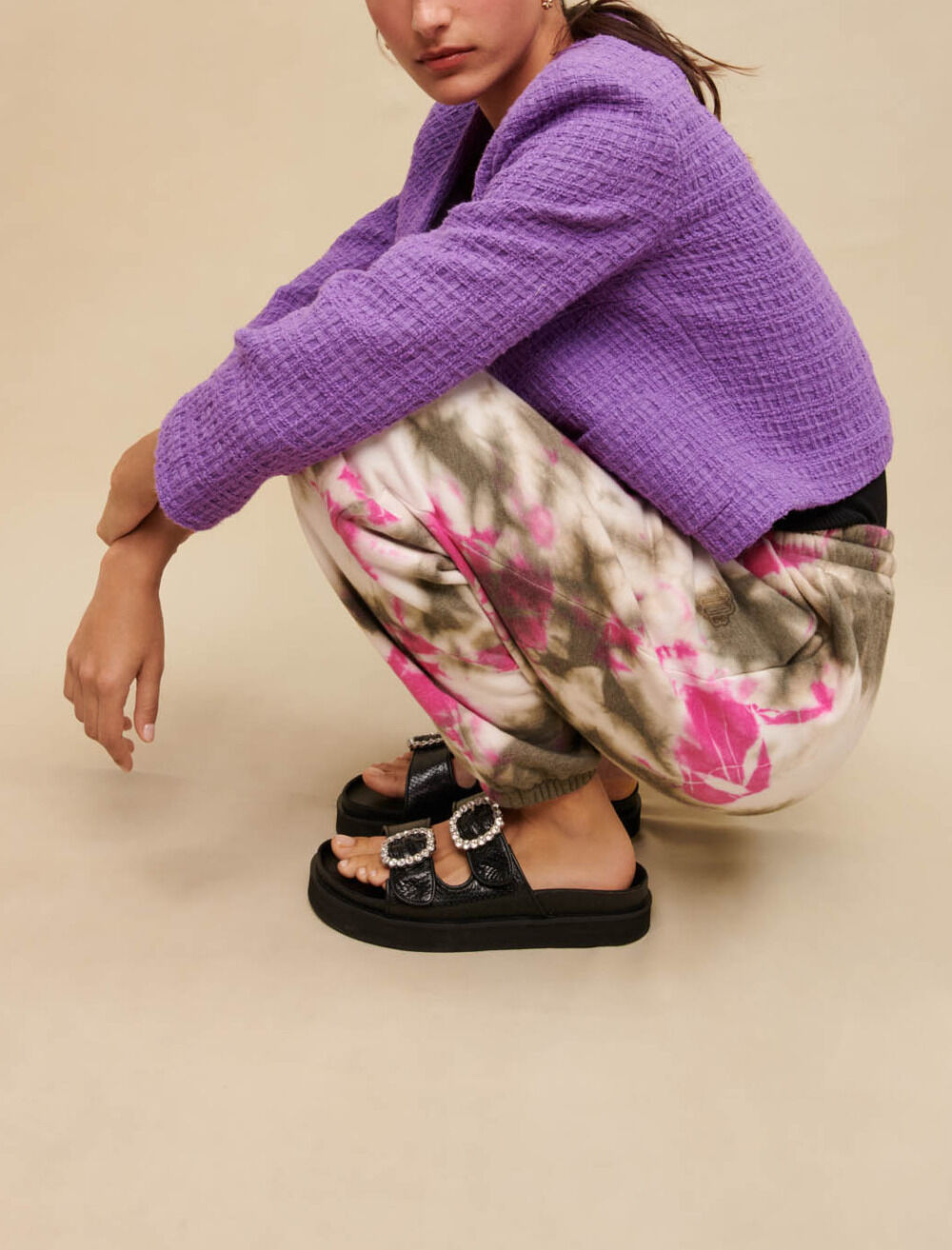 Tie dye jogging pants Trousers Jeans Maje