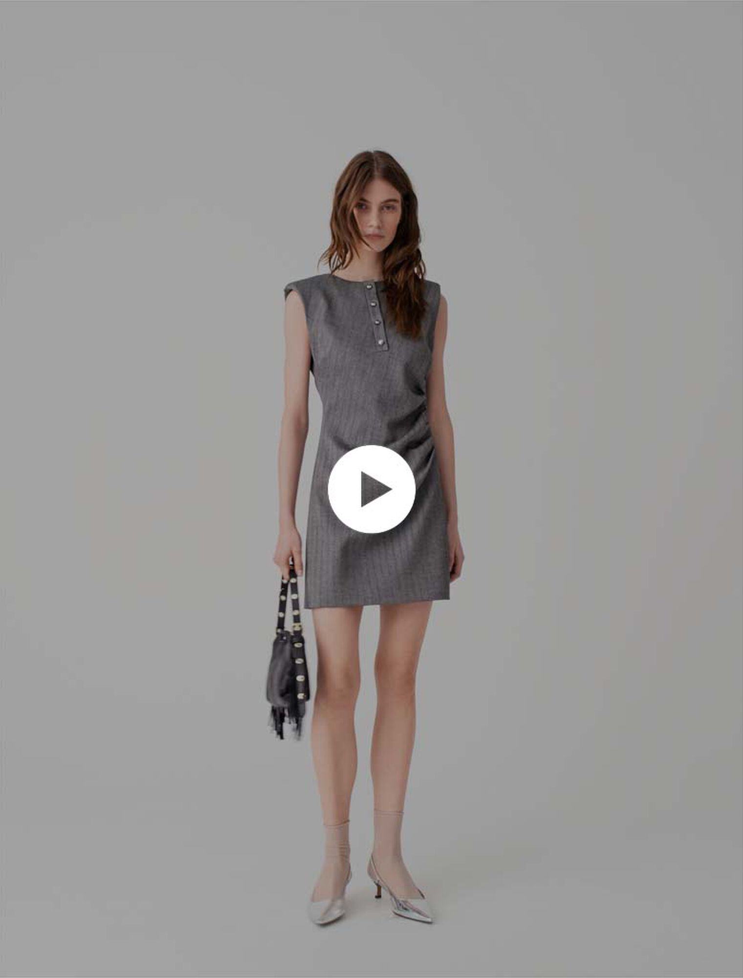 Short rhinestone tailored dress