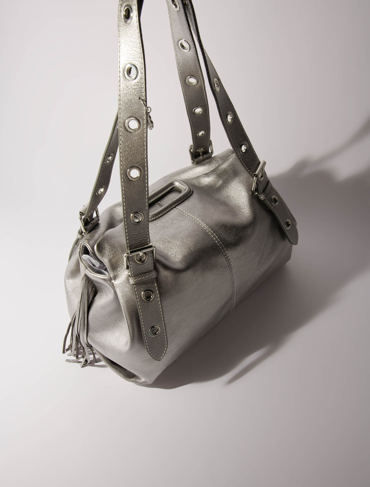 Metallic leather Miss M XL bag