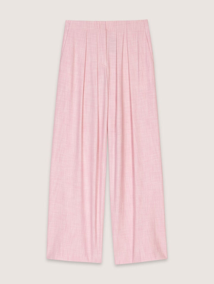 Maje Pivaldor Pleated Pants In Pink