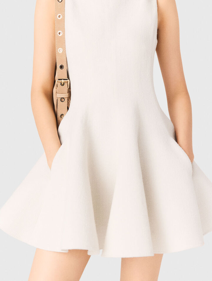 Short flared tweed dress