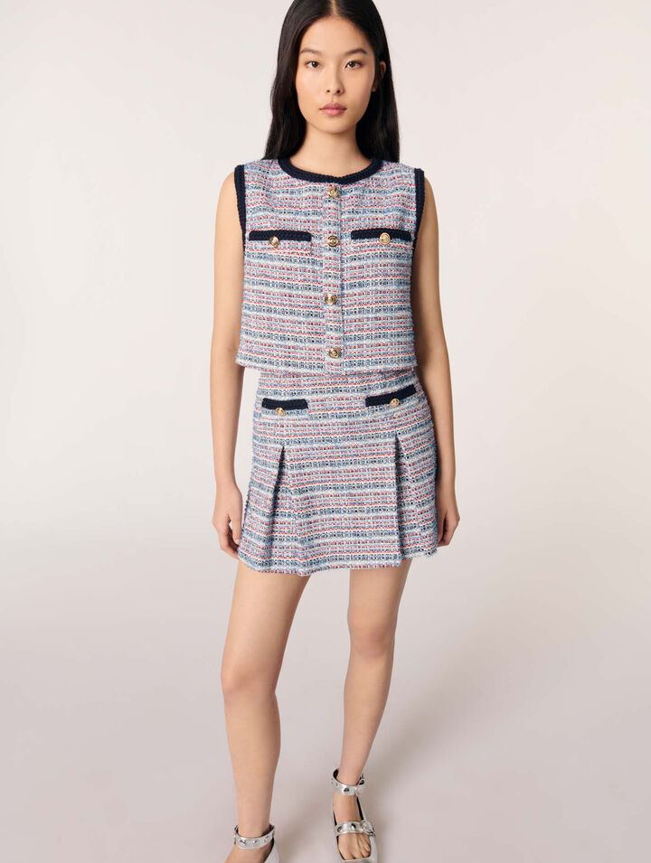 Tweed 2-in-1 short dress 