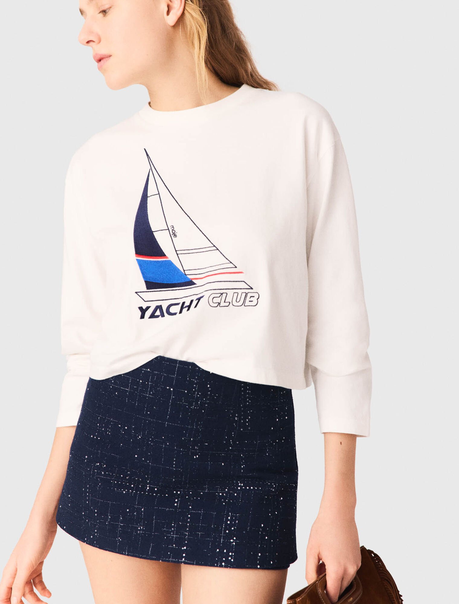 Boat print T-shirt