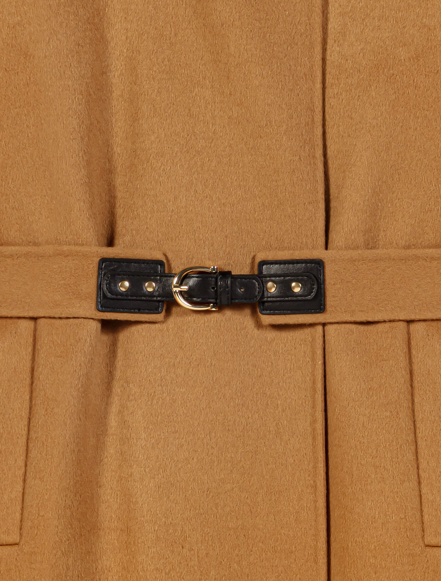 Belted mid-length wool coat