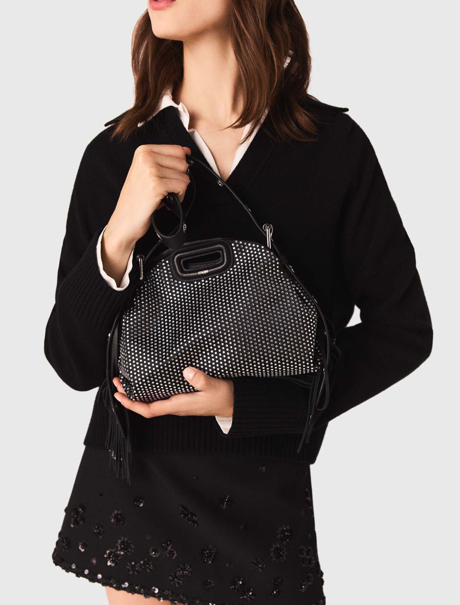 Rhinestone Miss M mini bag
