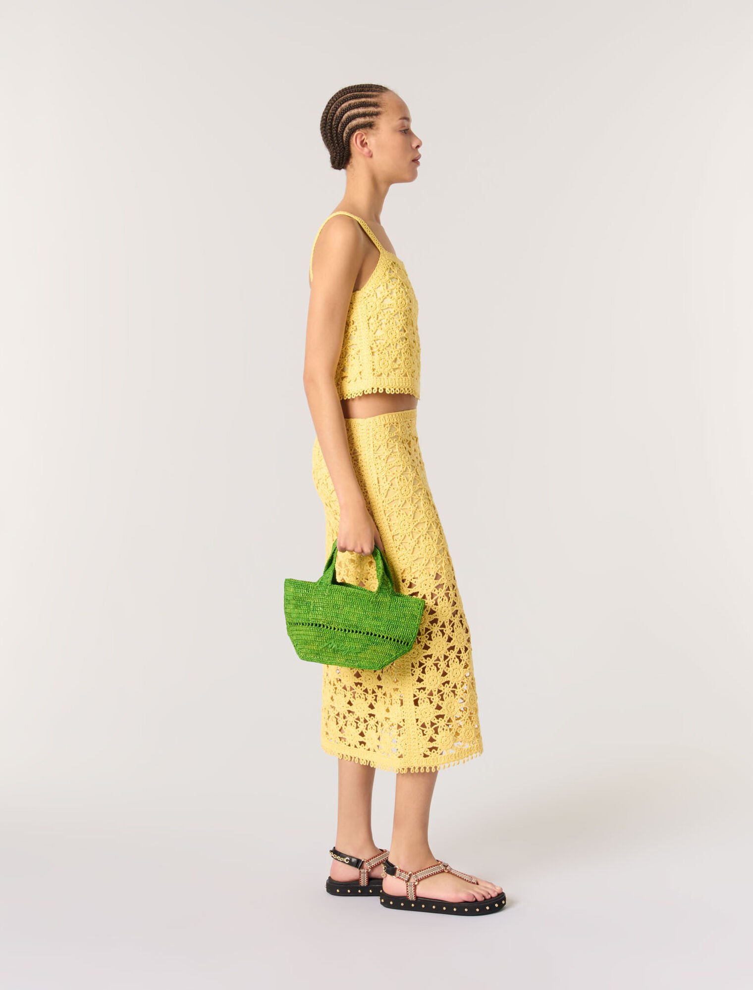 Long crochet skirt