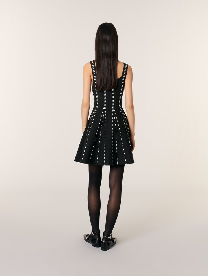 Short jacquard knit dress