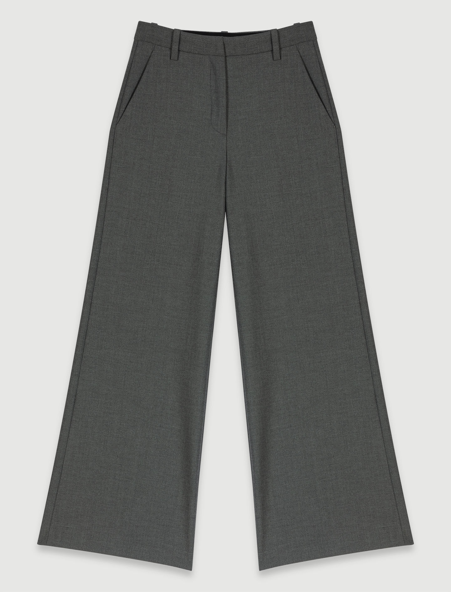 PHOTOCOPIEU ／ WIDE LEG TROUSERS ／ 36 Pinstripe wide leg pants Pin | black | Co'Couture