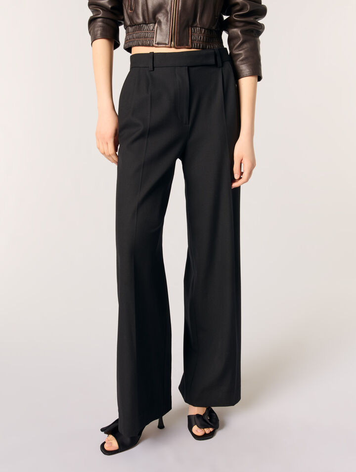 Wide-leg suit trousers