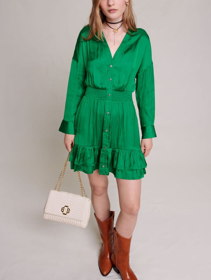 Short satin dress