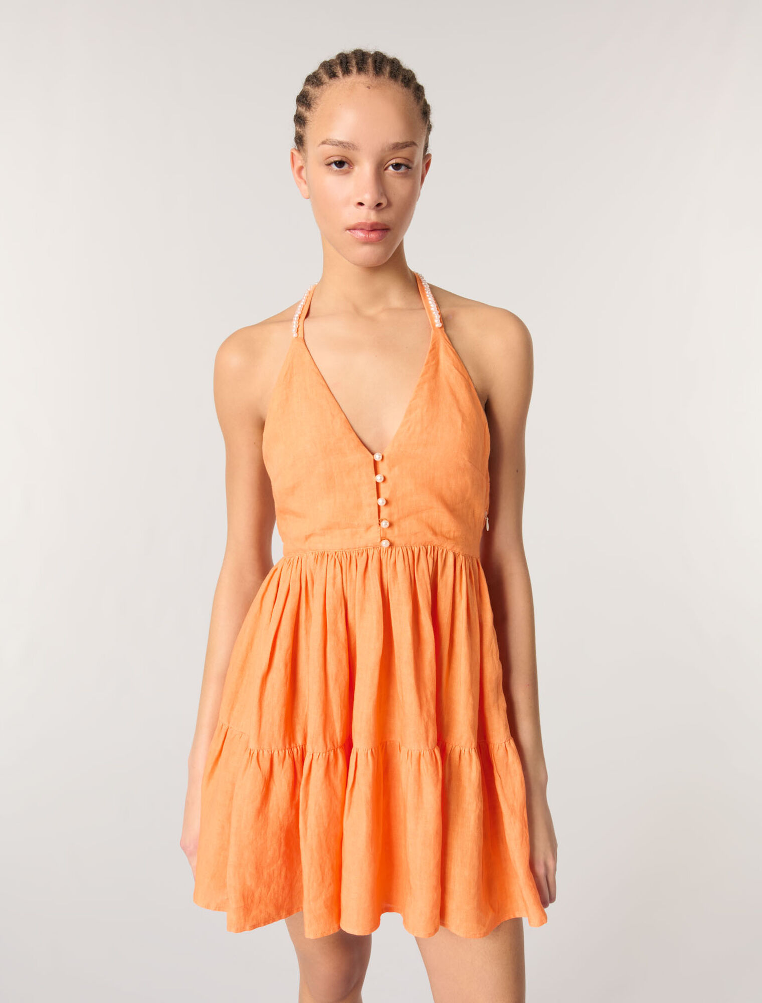 Short linen dress