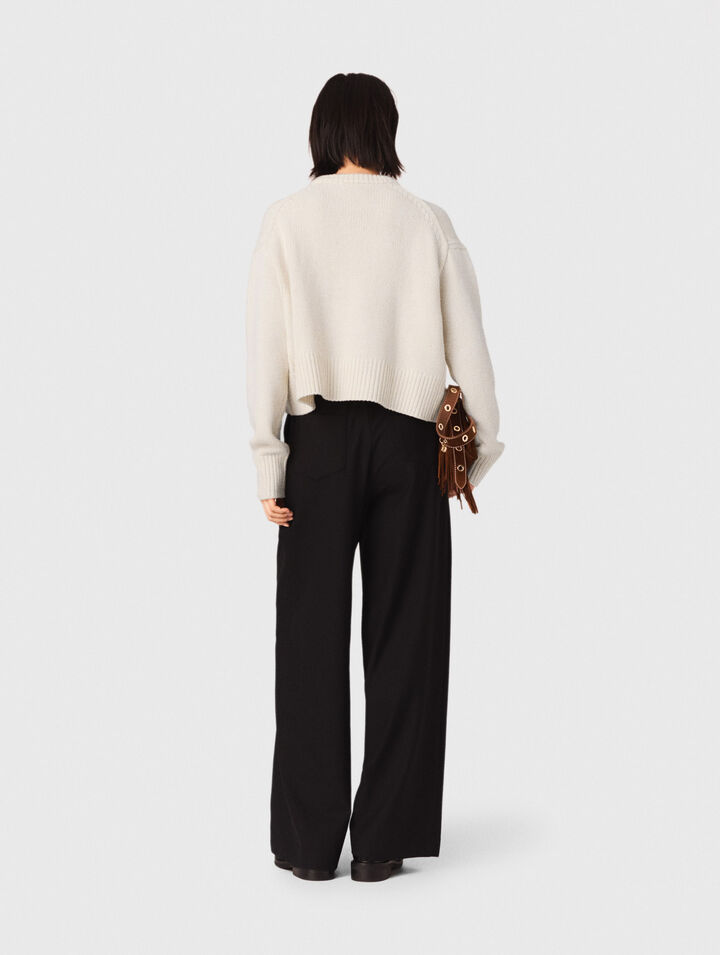 Wide-leg suit trousers