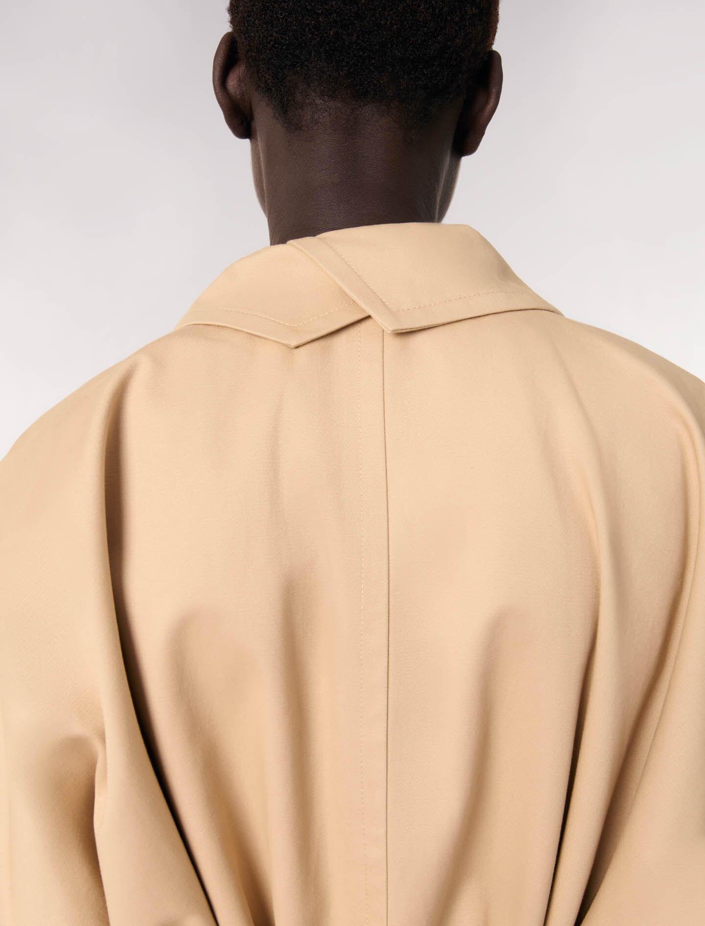muguet back pleats angel trench coat ワンピース