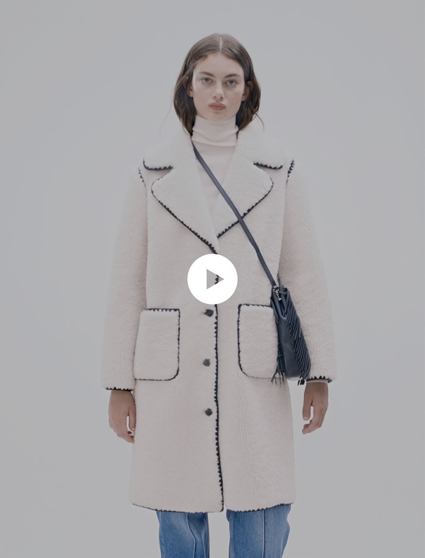 Mid length fleece coat clearance