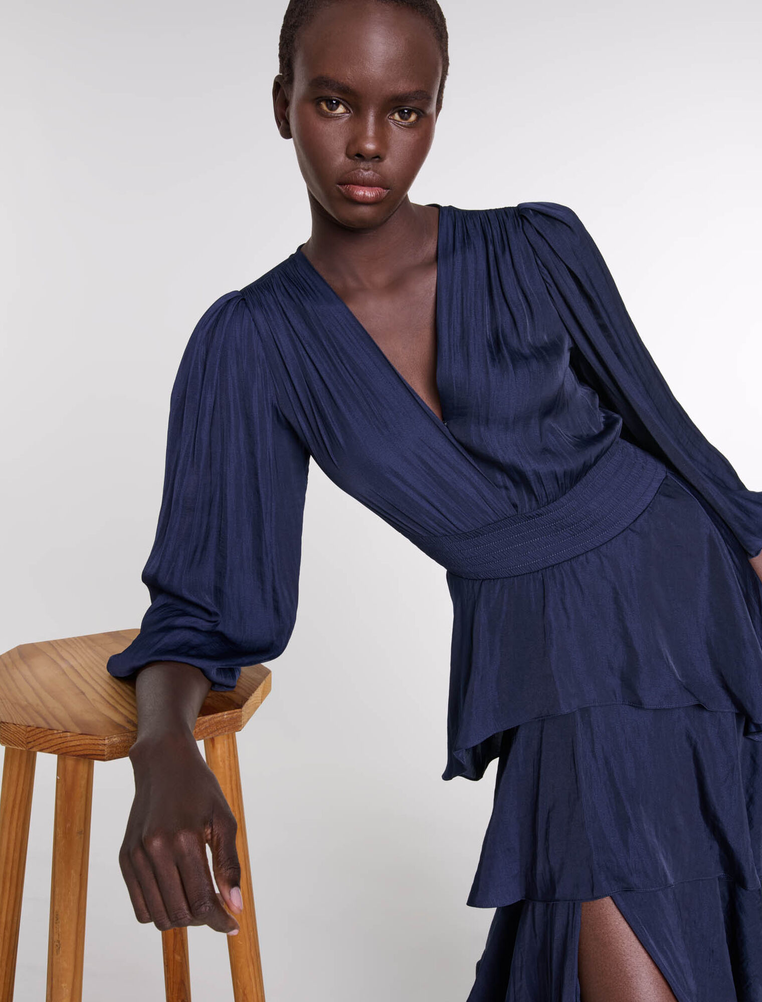 Ruffled maxi dress