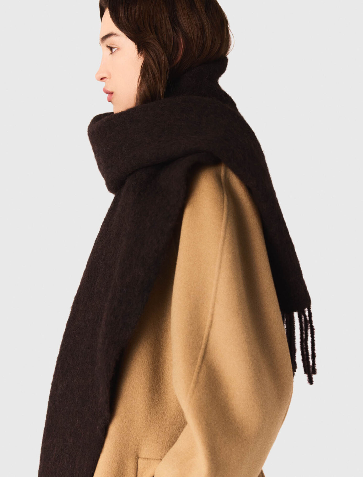 Manteau long double face